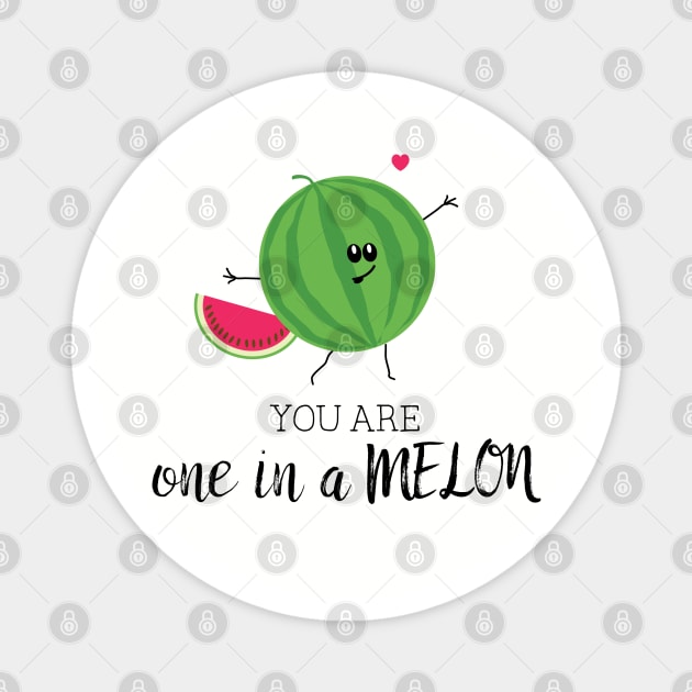 You Are One in a Million Watermelon Fruit Pun Magnet by HotHibiscus
